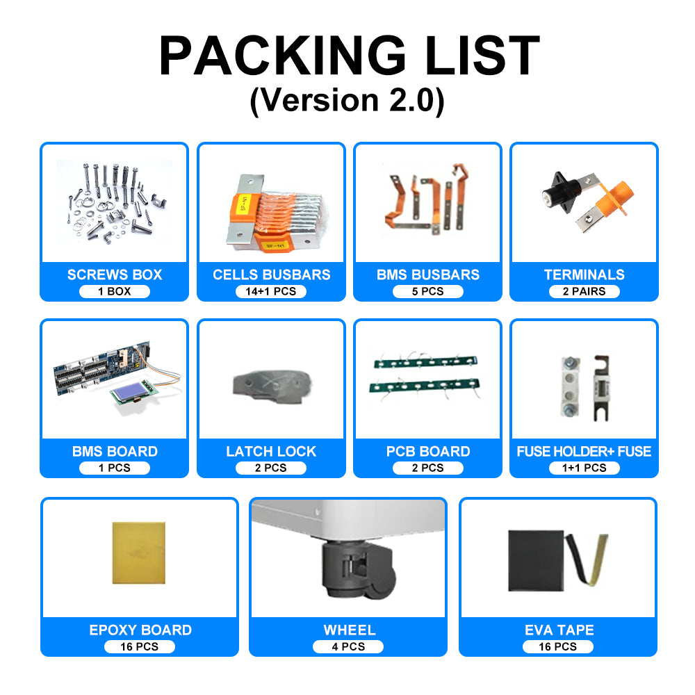 15kwh 48V 280AH/304AH Battery Standing Kits