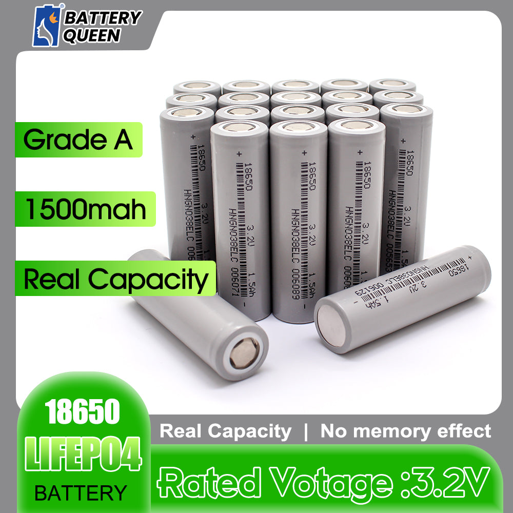 Grade A+ Cylindrical LiFePo4 Battery 18650 3.2v 1500mAh 1800mAh