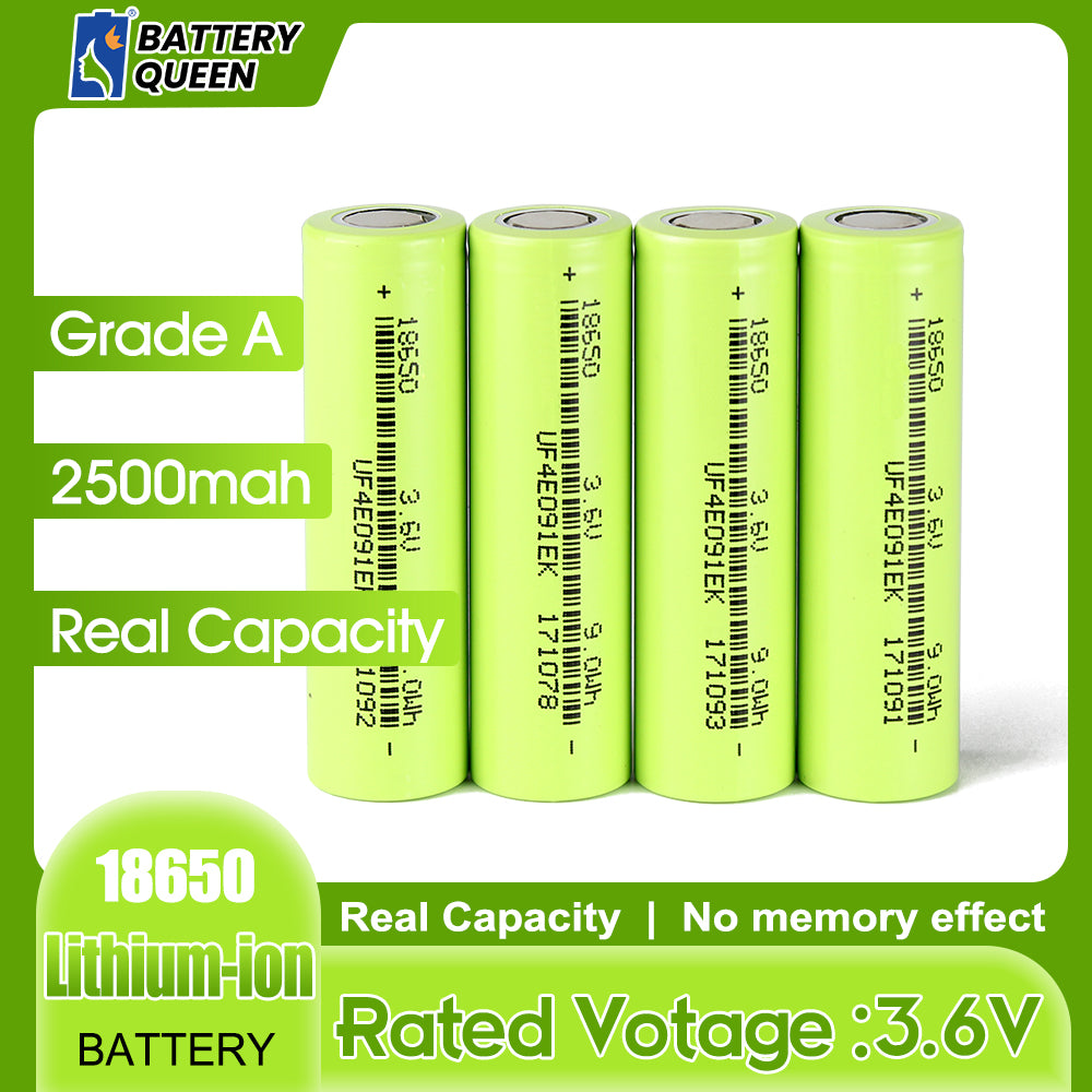 Grade A+ Cylindrical NCM Battery 18650 3.7v 1500-3350mAh