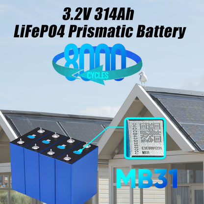 Grade A+ 8000 cycles MB31 3.2V 314Ah LiFePo4 Battery