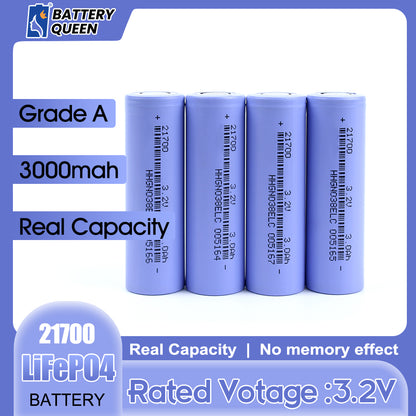 Grade A+ Cylindrical LiFePo4 Battery 21700 3.2v 3000mAh