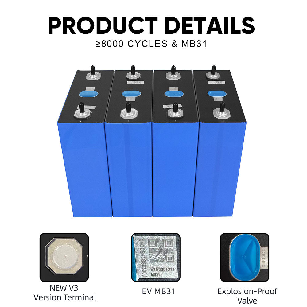 Grade A+ 8000 cycles MB31 3.2V 314Ah LiFePo4 Battery