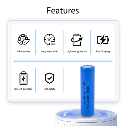 Grade A+ Cylindrical Sodium-ion Battery 18650 3.1v 1500mAh