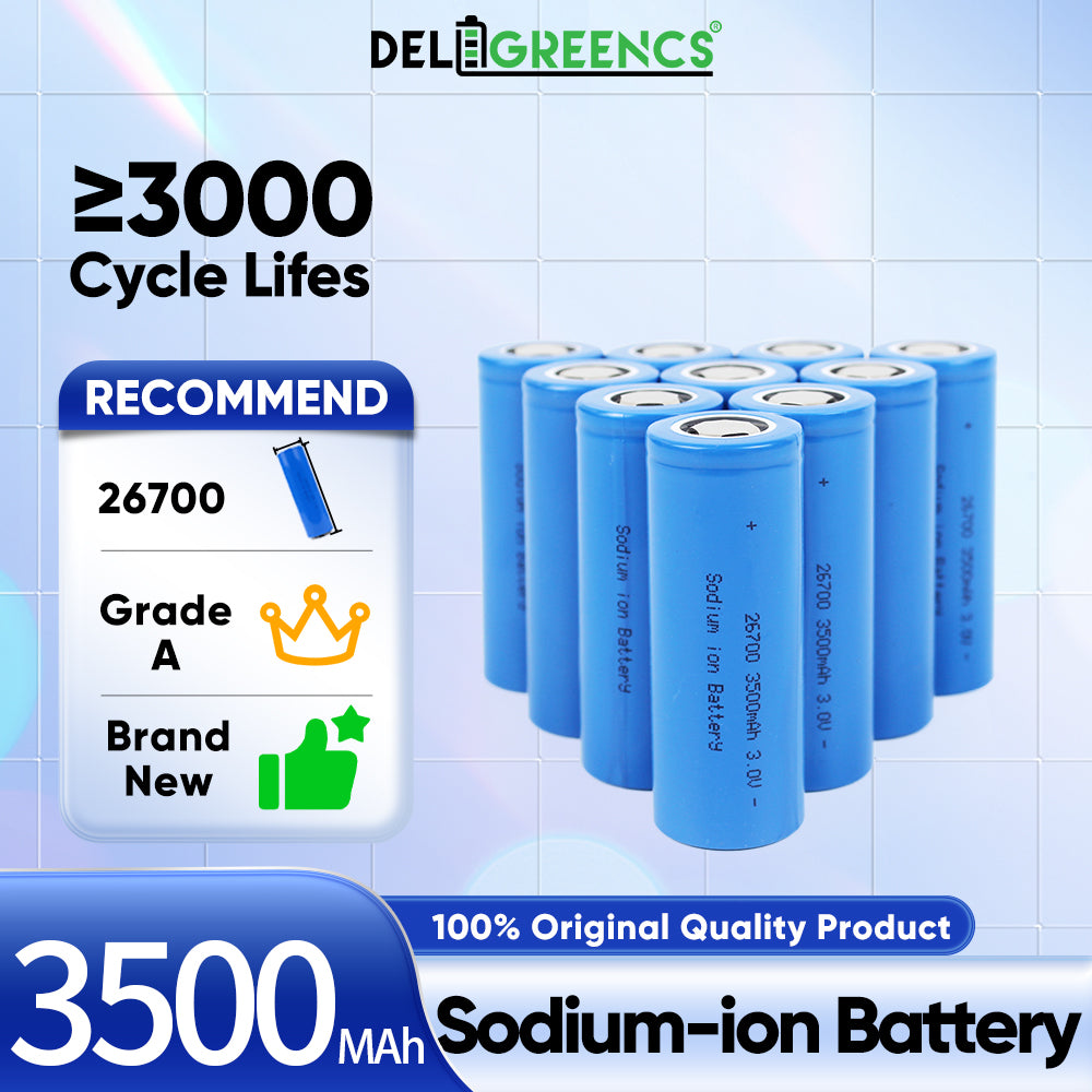 Grade A+ Cylindrical Sodium-ion Battery 26700 3.1v 3500mAh