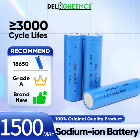 Grade A+ Cylindrical Sodium-ion Battery 18650 3.1v 1500mAh