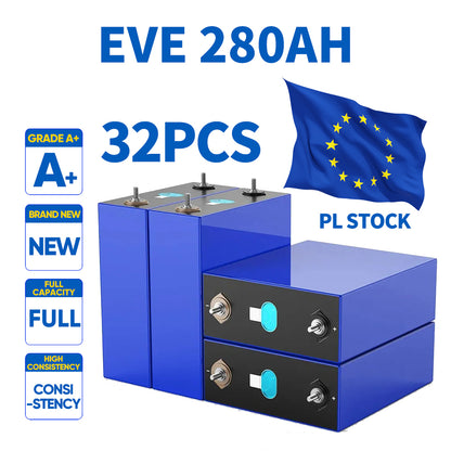 EU Stock Grade A+ 8000 cycles 3.2V 280AH/304AH LiFePo4 Battery