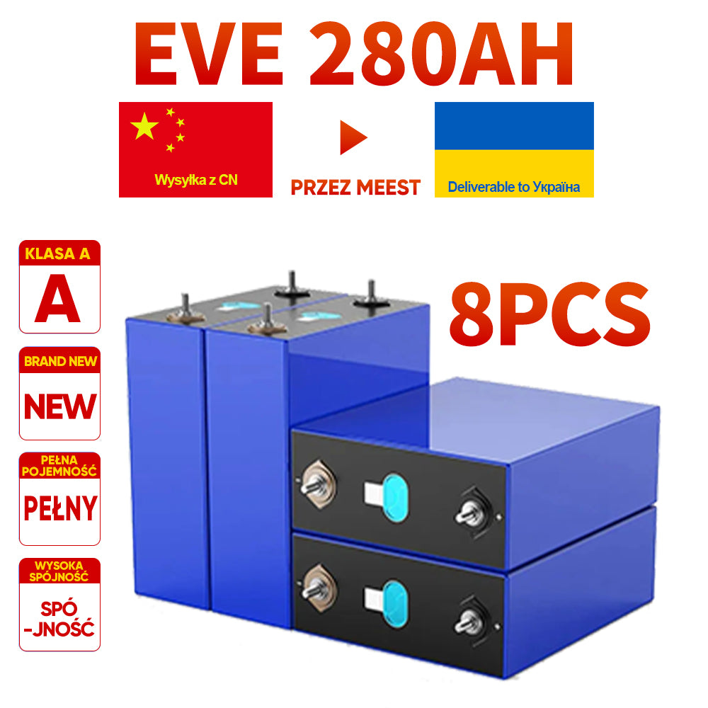 Free shipping to Ukraine Grade A+ 8000 cycles 105AH/280AH/304AH LiFePo4 Battery