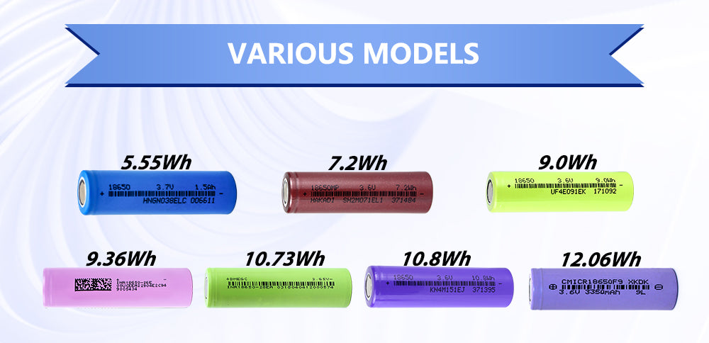 Grade A+ Cylindrical NCM Battery 18650 3.7v 1500-3350mAh